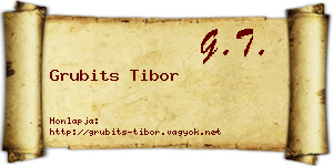 Grubits Tibor névjegykártya